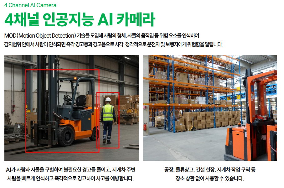 2채널, 4채널 인공지능 AI 카메라